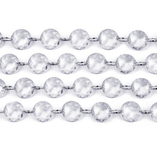 Girlanda kryształowa, bezbarwny, 1m