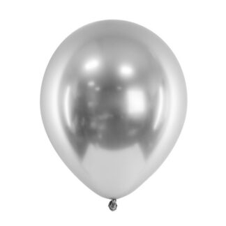 Balony Glossy 30cm, srebrny (1 op. / 50 szt.)