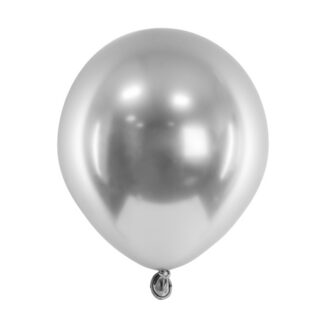 Balony Glossy 12 cm, srebrny (1 op. / 50 szt.)