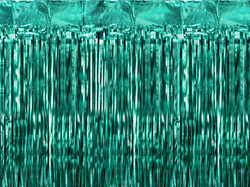 Kurtyna Party, butelkowa zieleń, 100x200cm