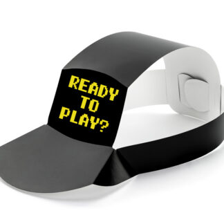 Czapki Gamer, 38.5×18.5 cm, czarny (1 op. / 6 szt.)
