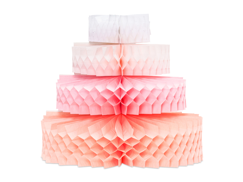 Dekoracja bibułowa Tort, 23 cm, mix