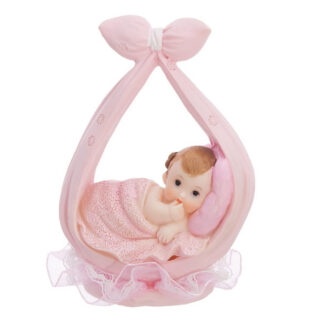 Figurka Dziewczynka w chuście, różowy, 11cm
