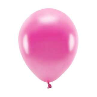 Balony Eco 26cm metalizowane, fuksja (1 op. / 100 szt.)