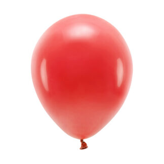 Balony Eco 26cm pastelowe, czerwony (1 op. / 10 szt.)