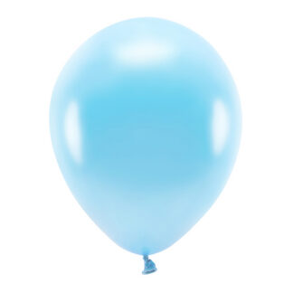 Balony Eco 30cm metalizowane, jasny niebieski (1 op. / 100 szt.)
