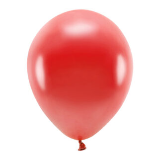 Balony Eco 30cm metalizowane, czerwony (1 op. / 10 szt.)