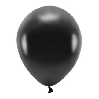 Balony Eco 30cm metalizowane, czarny (1 op. / 10 szt.)