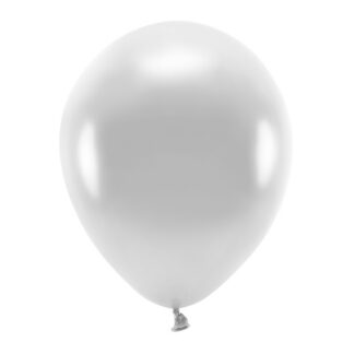 Balony Eco 30cm metalizowane, srebrny (1 op. / 100 szt.)
