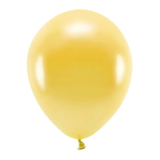 Balony Eco 30cm metalizowane, jasny złoty (1 op. / 100 szt.)