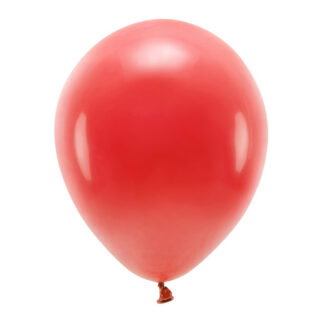 Balony Eco 30cm pastelowe, czerwony (1 op. / 100 szt.)