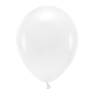 Balony Eco 30cm pastelowe, biały (1 op. / 100 szt.)