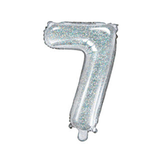 Balon foliowy Cyfra ''7'', 35cm, holograficzny