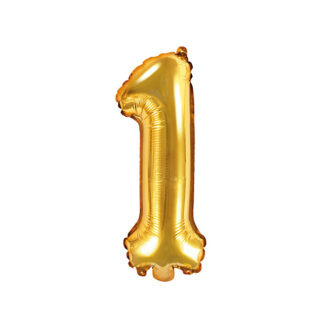 Balon foliowy Cyfra ”1”, 35cm, złoty