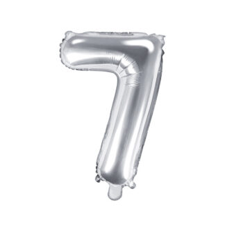 Balon foliowy Cyfra ''7'', 35cm, srebrny