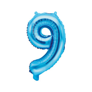Balon foliowy Cyfra ''9'', 35cm, niebieski