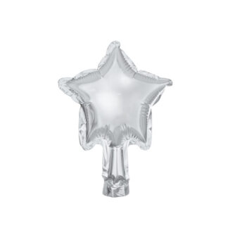 Balony foliowe Gwiazdka, 12cm, srebrny (1 op. / 25 szt.)