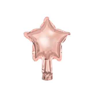 Balony foliowe Gwiazdka, 12cm, różowe złoto (1 op. / 25 szt.)