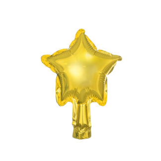 Balony foliowe Gwiazdka, 12cm, złoty (1 op. / 25 szt.)
