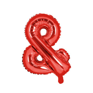Balon foliowy znak ''&'', 35cm, czerwony