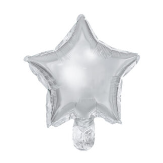 Balony foliowe Gwiazdka, 25 cm, srebrny (1 op. / 25 szt.)