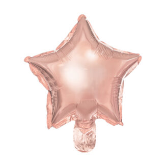 Balony foliowe Gwiazdka, 25 cm, różowe złoto (1 op. / 25 szt.)