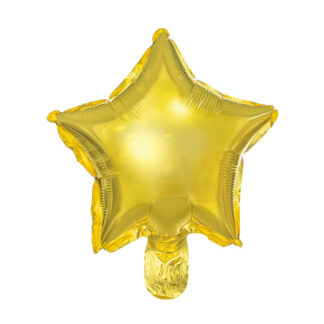 Balony foliowe Gwiazdka, 25 cm, złoty (1 op. / 25 szt.)