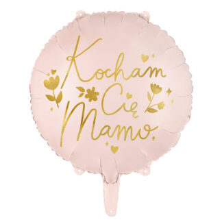 Balon foliowy ”Kocham Cię Mamo”, 45 cm, różowy