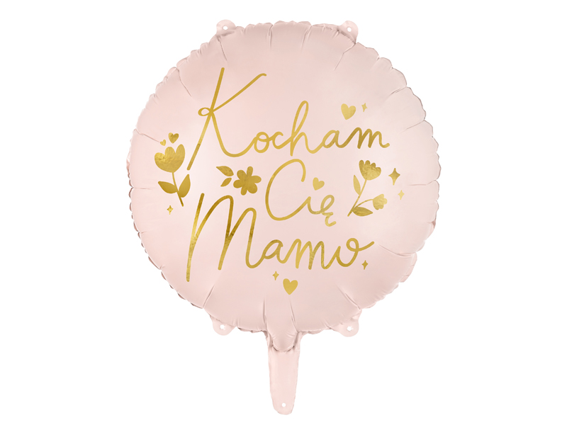 Balon foliowy ''Kocham Cię Mamo'', 45 cm, różowy