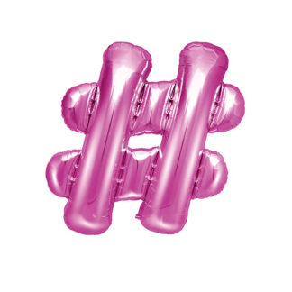 Balon foliowy #, 35cm, ciemny różowy