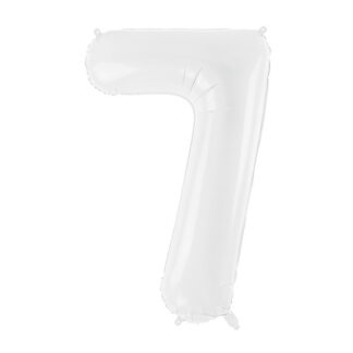 Balon foliowy Cyfra ”7”, 86 cm, biały