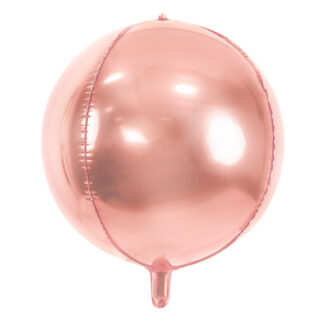 Balon foliowy Kula, 40cm, różowe złoto
