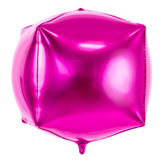 Balon foliowy Sześcian, 35x35x35cm, ciemny różowy
