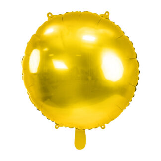 Balon foliowy okrągły Pastylka, 59 cm, złoty