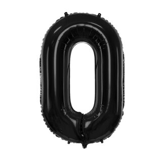 Balon foliowy Cyfra ”0”, 86cm, czarny