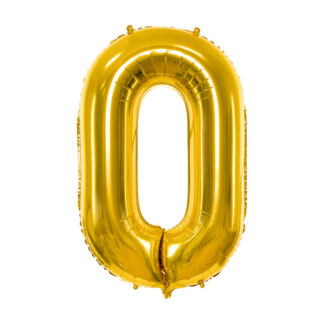 Balon foliowy Cyfra ”0”, 86cm, złoty