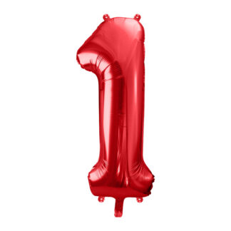 Balon foliowy Cyfra ”1”, 86cm, czerwony