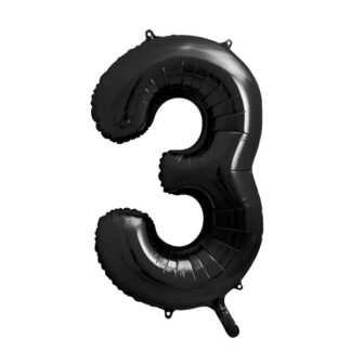 Balon foliowy Cyfra ”3”, 86cm, czarny