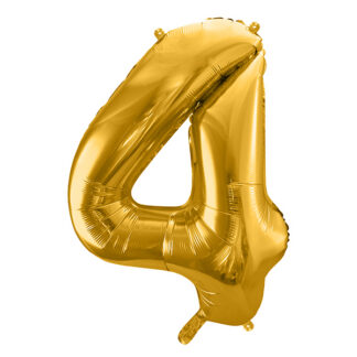 Balon foliowy Cyfra ''4'', 86cm, złoty