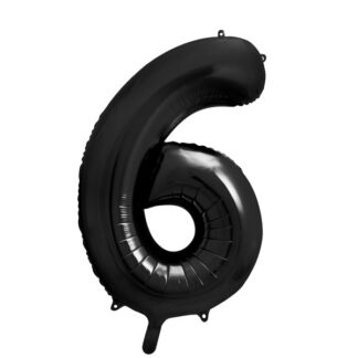 Balon foliowy Cyfra ”6”, 86cm, czarny