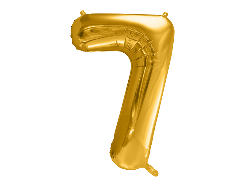 Balon foliowy Cyfra ''7'', 86cm, złoty