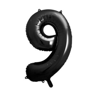 Balon foliowy Cyfra ”9”, 86cm, czarny