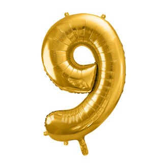 Balon foliowy Cyfra ''9'', 86cm, złoty