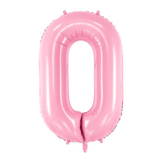 Balon foliowy Cyfra ”0”, 86cm, różowy