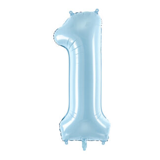 Balon foliowy Cyfra ”1”, 86cm, jasny niebieski