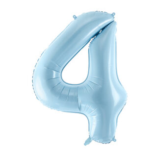 Balon foliowy Cyfra ''4'', 86cm, jasny niebieski