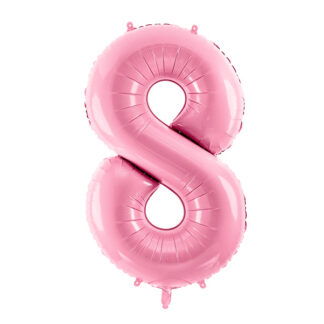 Balon foliowy Cyfra ''8'', 86cm, różowy