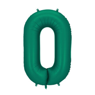 Balon foliowy Cyfra ”0”, 86cm, butelkowa zieleń