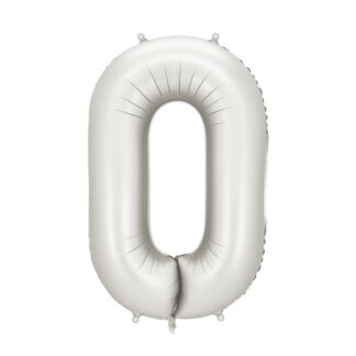 Balon foliowy Cyfra ”0”, 86cm, srebrny