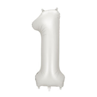 Balon foliowy Cyfra ”1”, 86cm, srebrny